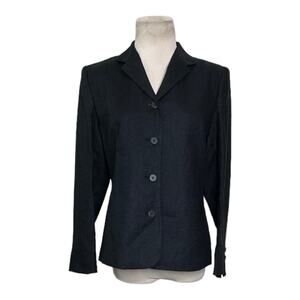 Style & Co black linen 4 buttoned lined blazer size 4P
